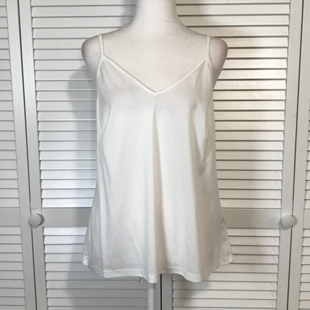 Zac & Rachel 90s-Inspired Minimalist White Camisole Tank Top Woman 1X